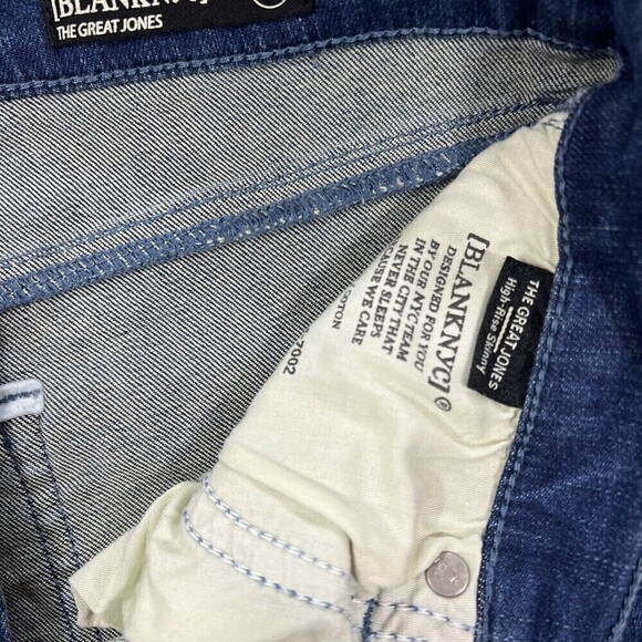 BlankNyc The Great Jones High Rise Stretch Skinny Denim Blue Jean 85M-7002 Sz 30 - Picture 4 of 10